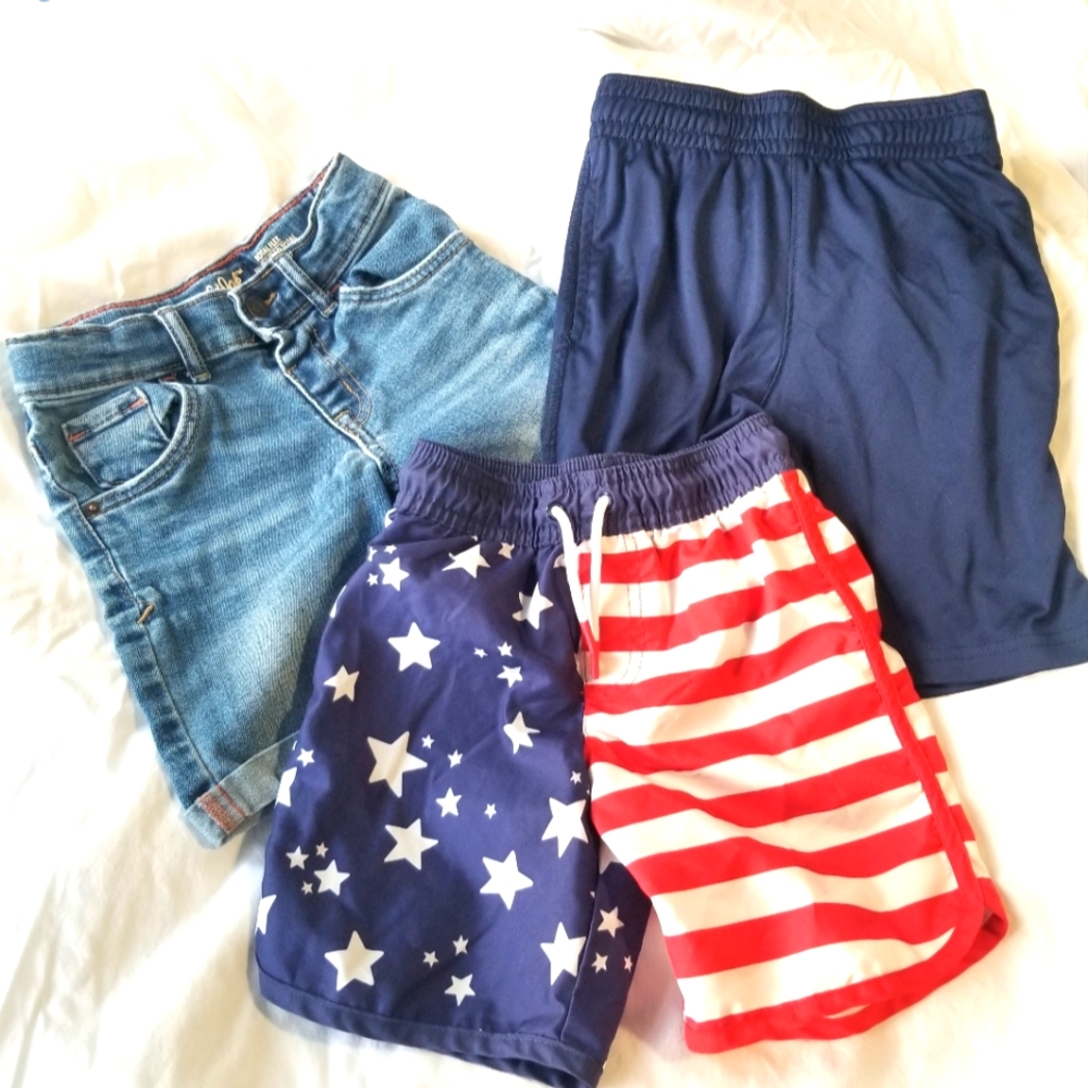 Cat & Jack Bundle. Denim Shorts. Bathing Suit, Swim shorts. Size 5